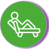 Person sitting in lounge chair icon